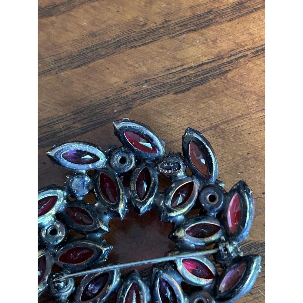 Signed Alice Caviness Wreath Brooch | , Mid-Century Costume Jewelry